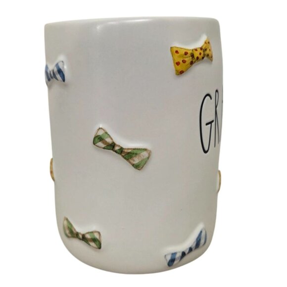 NWT Rae Dunn Artisan Collection Grandpa Mug With Bow Tie Design - Picture 2 of 6